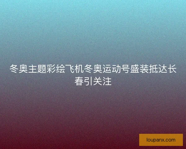 冬奥主题彩绘飞机冬奥运动号盛装抵达长春引关注